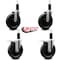 Service Caster 6'' Phenolic Swivel 1-1/4'' Expanding Stem Caster Set 2 Total Lock Brakes, 4PK SCC-EXTTL20S615-PHR-2-S-2-114 - alternate 2